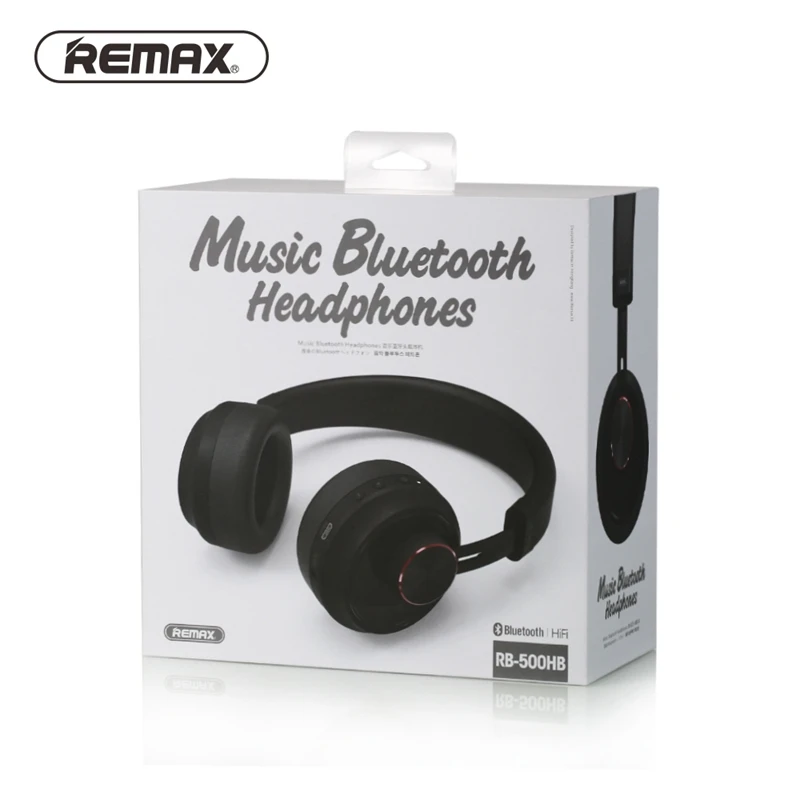 Remax Rb-500Hb Bluetooth V4.1 наушники Беспроводная гарнитура с Hd микрофоном шумоподавление Hifi Звук 3D стерео бас для смартфона