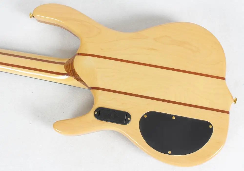 

high quality neck thru 4 four string zebra electric bass guitar free shipping