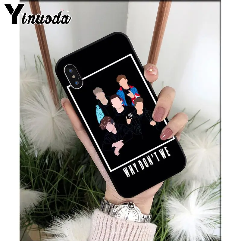 Yinuoda Why't we TPU Мягкий силиконовый черный чехол для телефона Apple iPhone 8 7 6 6S Plus X XS MAX 5 5S