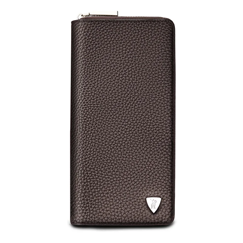 WILLIAMPOLO Luxury Brand Genuine Leather men Wallets Long Zipper phone case Purses Tassel Design High capacity Money Bag