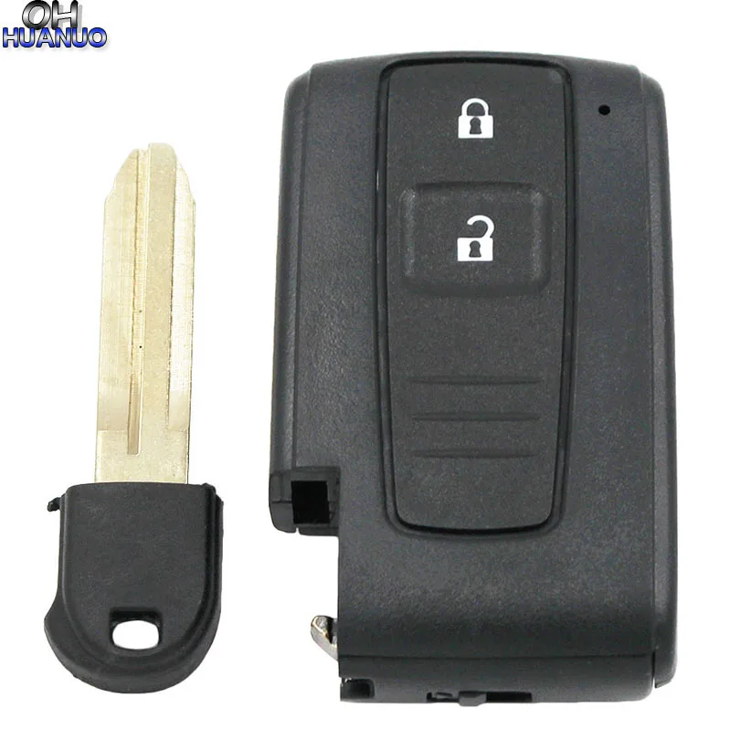 2 кнопки автомобильный чехол для ключей брелок для Toyota PRIUS 2004-2009 COROLLA VERSO Camry Замена смарт-ключ карта с лезвием