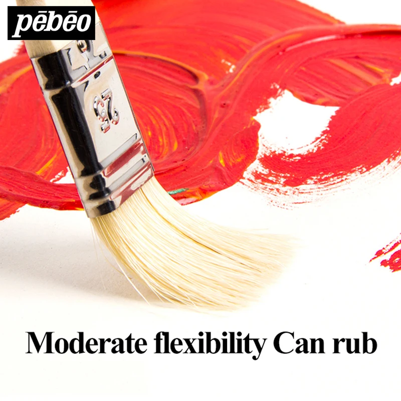 Pebeo Nylon/Bristle Scrubber/Board/Wall Brush 2/3pcs Gouache/Watercolor/Acrylic/Oil painting/Chinese Painting for Coloring | Канцтовары
