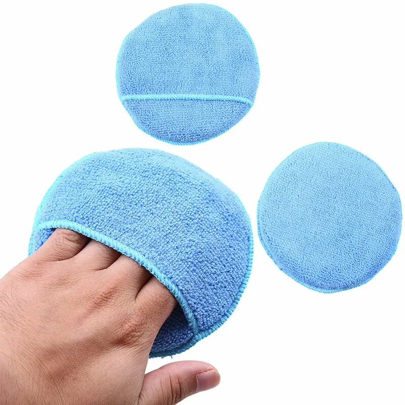 1/5 шт. круглые синие аппликаторы для воска из микрофибры|polishing sponge|wax applicator padsapplicator