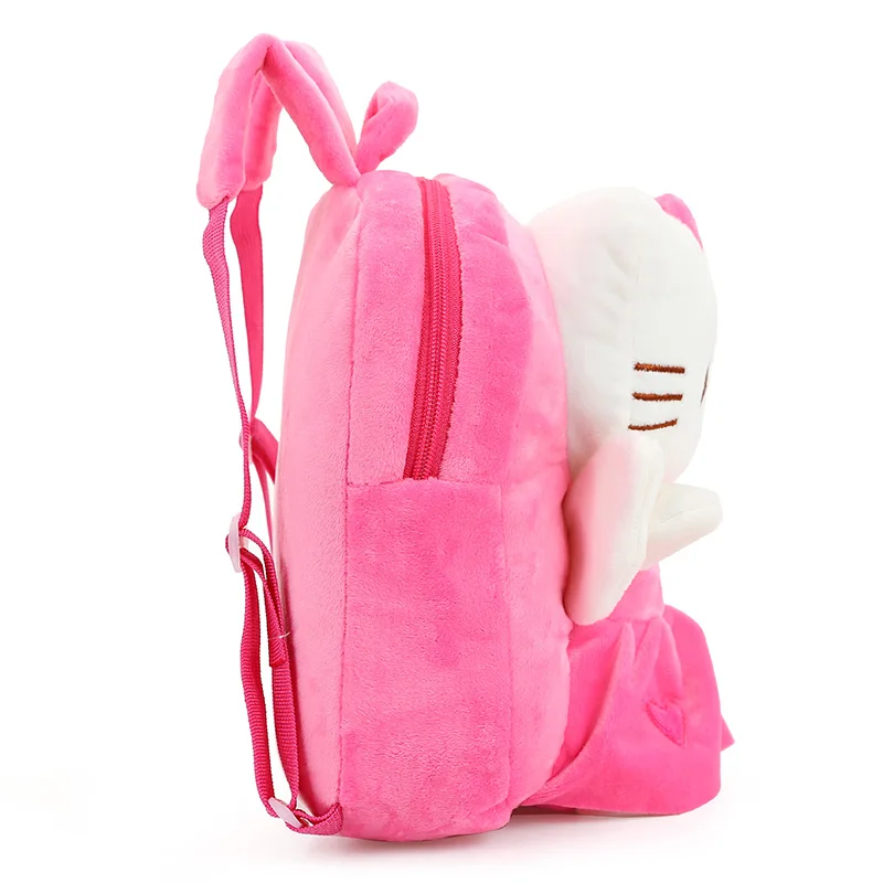 Розовый синий красный милый плюшевый рюкзак для малышей модная детская сумка