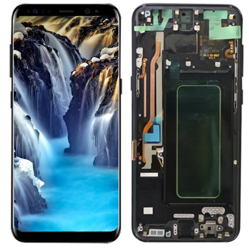 Оригинальный ЖК дисплей с рамкой для Samsung Galaxy S8 + S8plus G955FD G955 G955F сенсорный экран