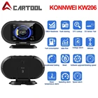 KONNWEI KW206 OBD2 бортовой компьютер Автомобильный цифровой компьютер дисплей OBD 2 сканер расход топлива воды датчик температуры