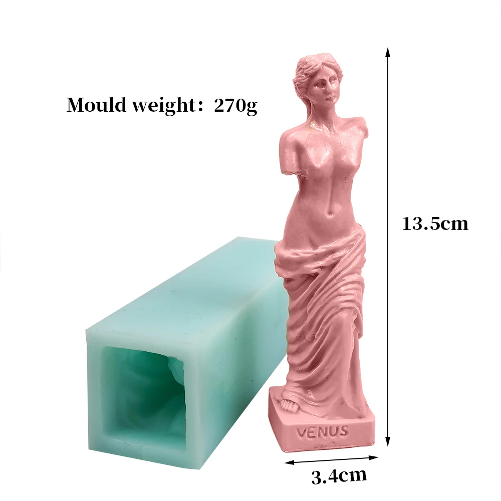 

PRZY Woman Broken Arm Venus Mold Soap Molds Handmade Goddess Silicone Human Statue Molds Soap Clay Resin Candle Mould TS0219