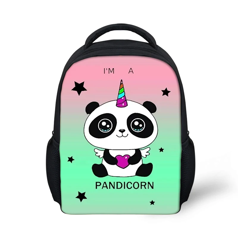 HaoYun Kindergarten Students Backpack Panda Unicorn Pattern Babies School Book Bags Cartoon Animal Design Children's Small Bags