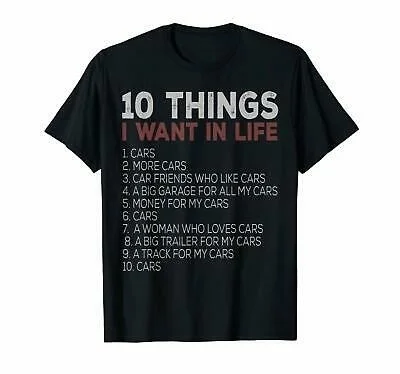 Винтажная рубашка 10 вещей которые я хочу в моей жизни унисекс футболка с коротким