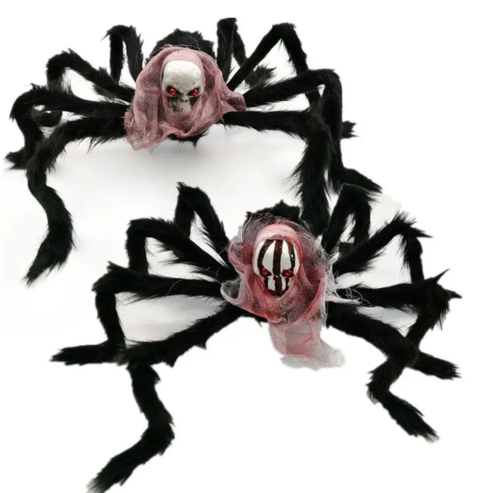

Огромный плюшевый паук на Хэллоуин, страшные рандомные детские игрушки, украшение для дома с привидениями, реалистичные поддельные пауки