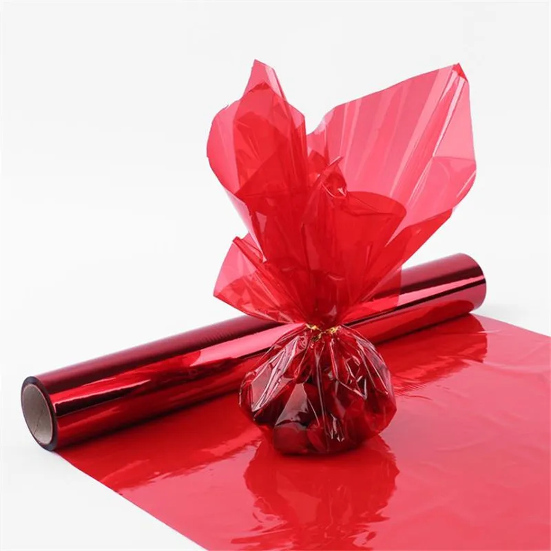 

1Roll30Meter Transparent Cellophane Roll Film Christmas Candy Gift Bag For Flowers Valentine's Day Wrapping Flower Packaging Bag