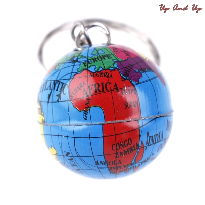 

2Pcs Handmade World Map Planet Earth Geography Key Chain World Map Globe Keychain Car Earth Globe Art Pendant Keychains Gift