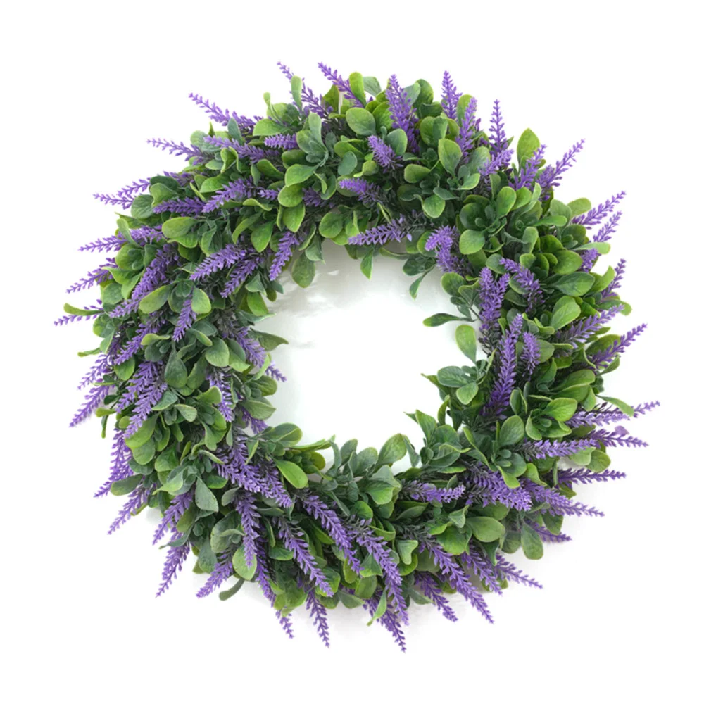 

Artificial Green Wreathes Front Indoor Decor Hanging Creative Purple Door Wall Decoration Flower Garland