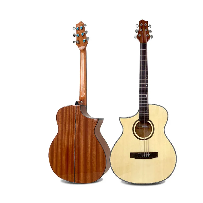 

40 Inch Left-handed Guitar Left-handed Folk Guitar Acoustic-electric Guitar Instrument Picea Asperata Sapele AGT309