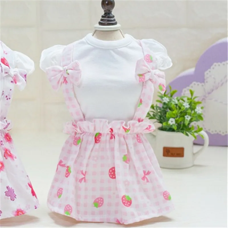 

Летнее платье для собаки, маленькая юбка для щенка, чихуахуа, йоркширского пуделя, померанского шнауцера, одежда для домашних животных, кост...