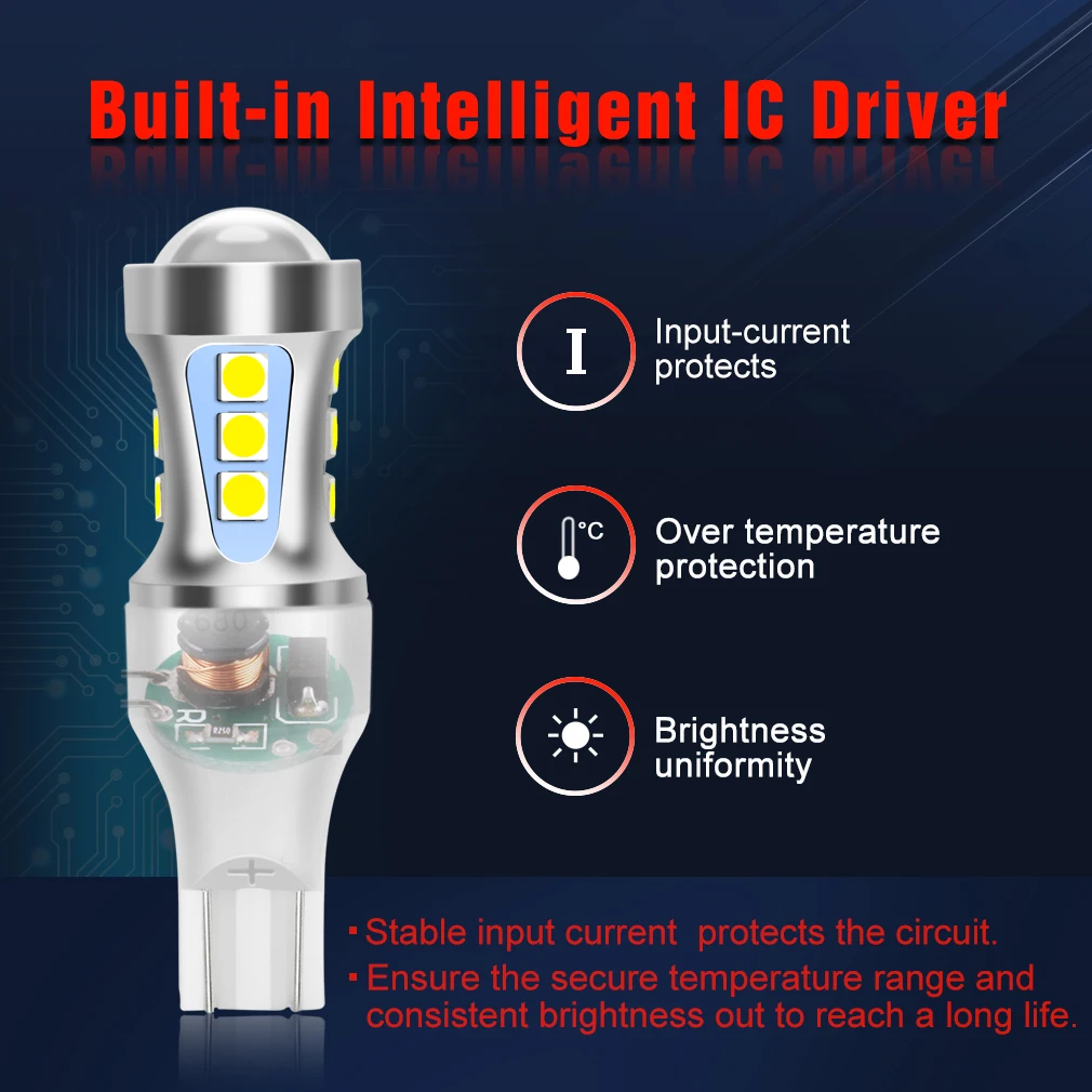 Светодиодная лампа Canbus T15 W16W 921 912 18SMD 3030 12 В 1 шт. | Автомобили и мотоциклы