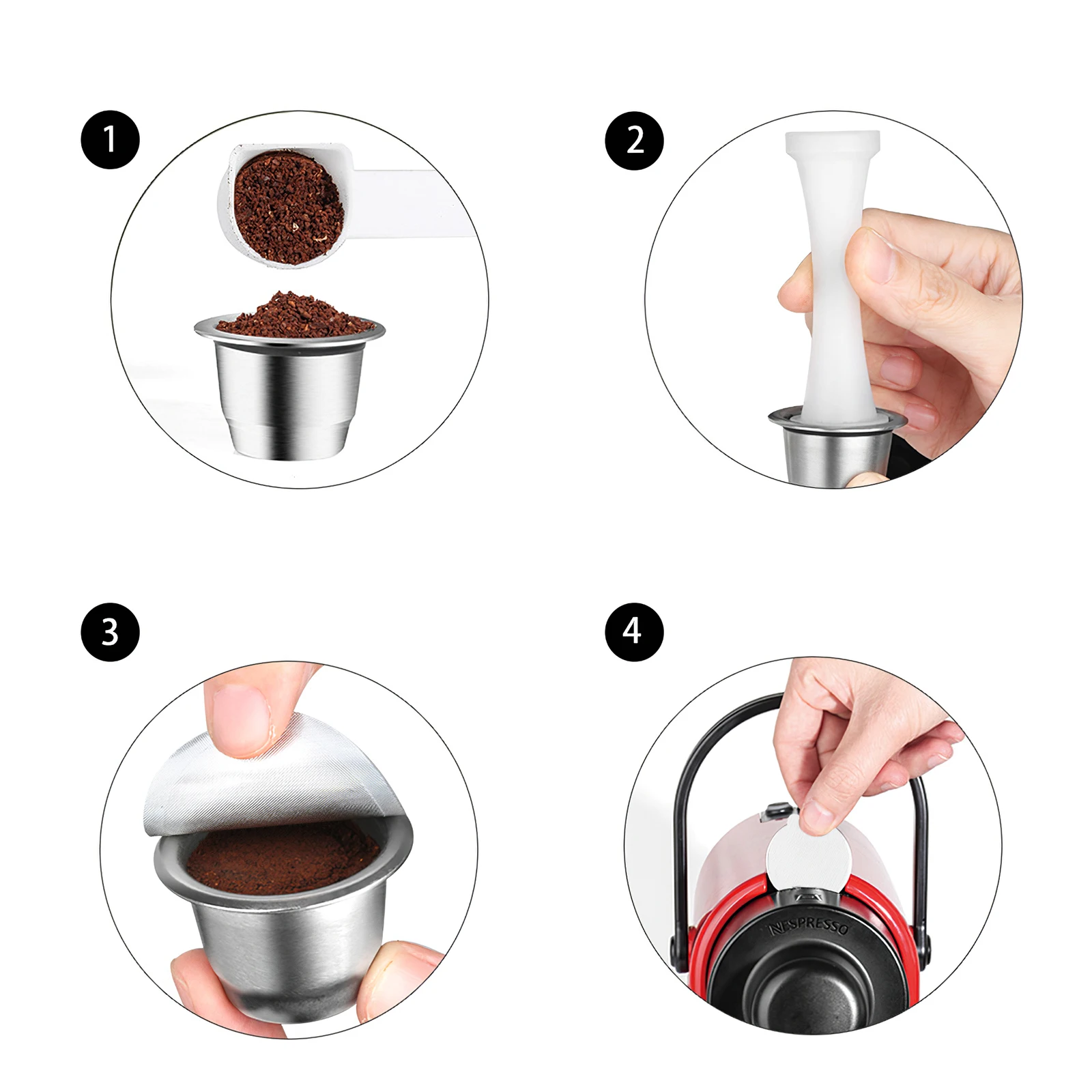 

New Coffee Pressing Fixer Coffee Tamper Wooden Handle Barista Espresso Maker Grinder Handmade For High Quality And Practical