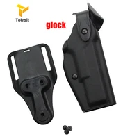 totrait military airsoft glock belt holster tactical right hand belt safa series hunting gun holster for glock 17 19 22 23 black