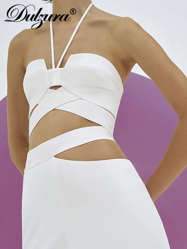 Dulzura/2022 летний женский комплект из 2 предметов укороченный топ на шнуровке с