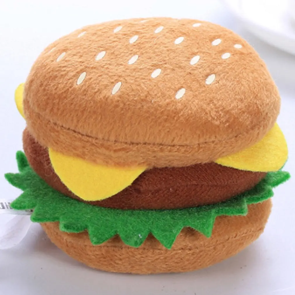 Собака плюшевая вокальная игрушка разнообразие еды фри бургер курица ноги форма