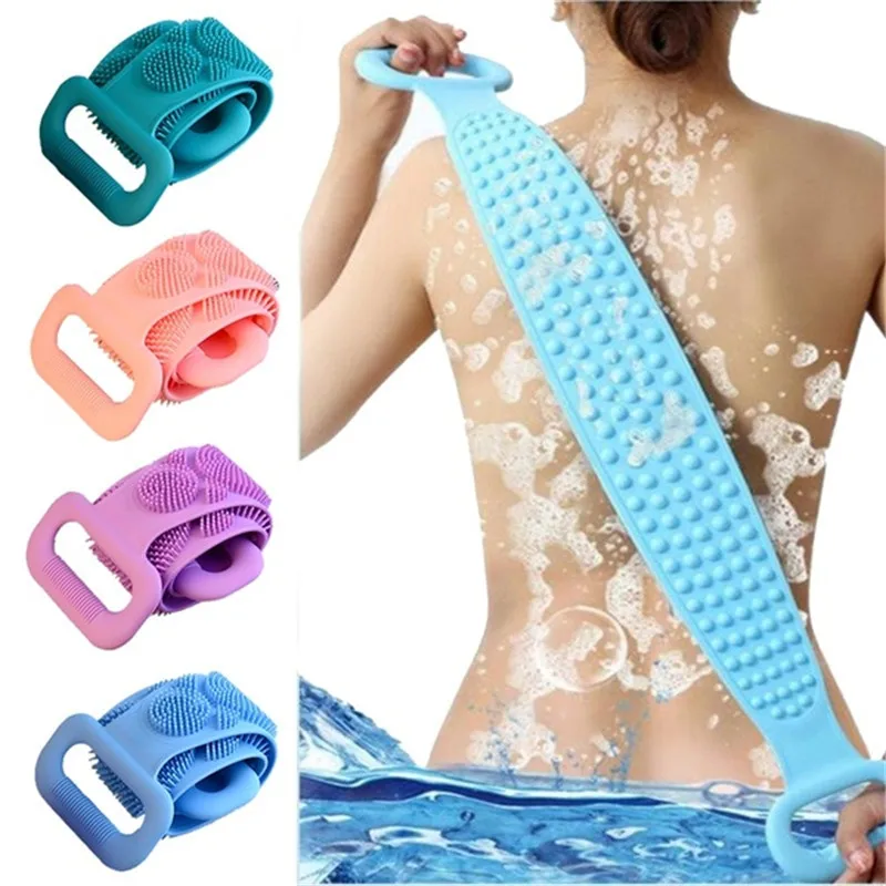 Волшебные силиконовые щетки банные полотенца втирание в заднюю часть чистящее