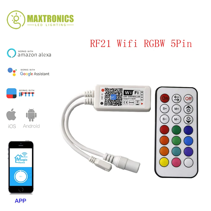 Беспроводной контроллер Magic Home DC5V 12 В 24 Bluetooth Wi Fi RGB/RGBW ИК РЧ LED для 5050 WS2811 WS2812B Pixel