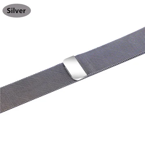 Хохлатый ремешок apple watch band Milanese Loop apple watch 4 3 band iwatch band 42 мм 38 мм correa 44 мм/40 мм pulseira bracelet - Цвет ремешка: silver