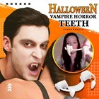 1 шт. клыки вампира, зубы, ужасы, искусственные зубы для Хэллоуина, макияж, искусственный костюм, украшение на Хэллоуин, Декор