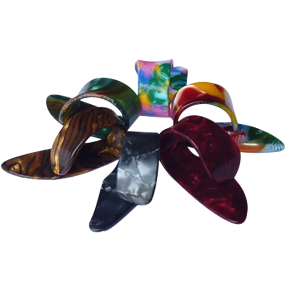 2 шт. целлулоидные пальцы гитарные медиаторы для больших пальцев рандомное