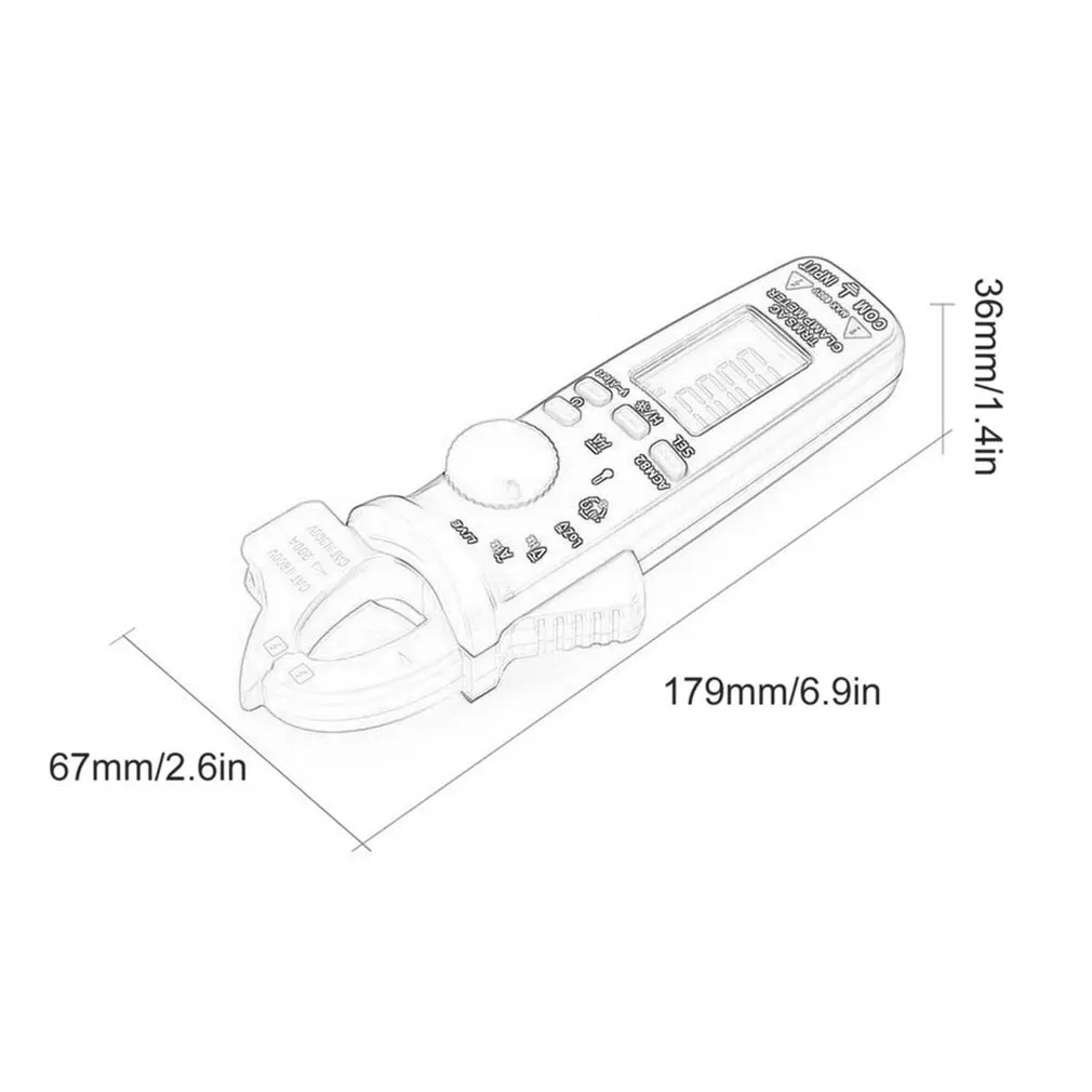 ACM82 Мини цифровой клещи мультиметр истинный RMS Авто Диапазон AC/DC Вольт Ампер Ом