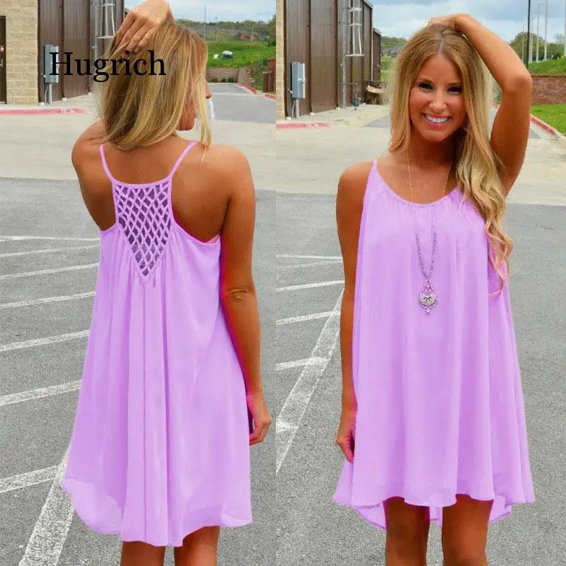 

Female Summer Dress Woman Sundress 2021 Breathable Chiffon Fluorescence Clothing Women Beach Dresses Vestido