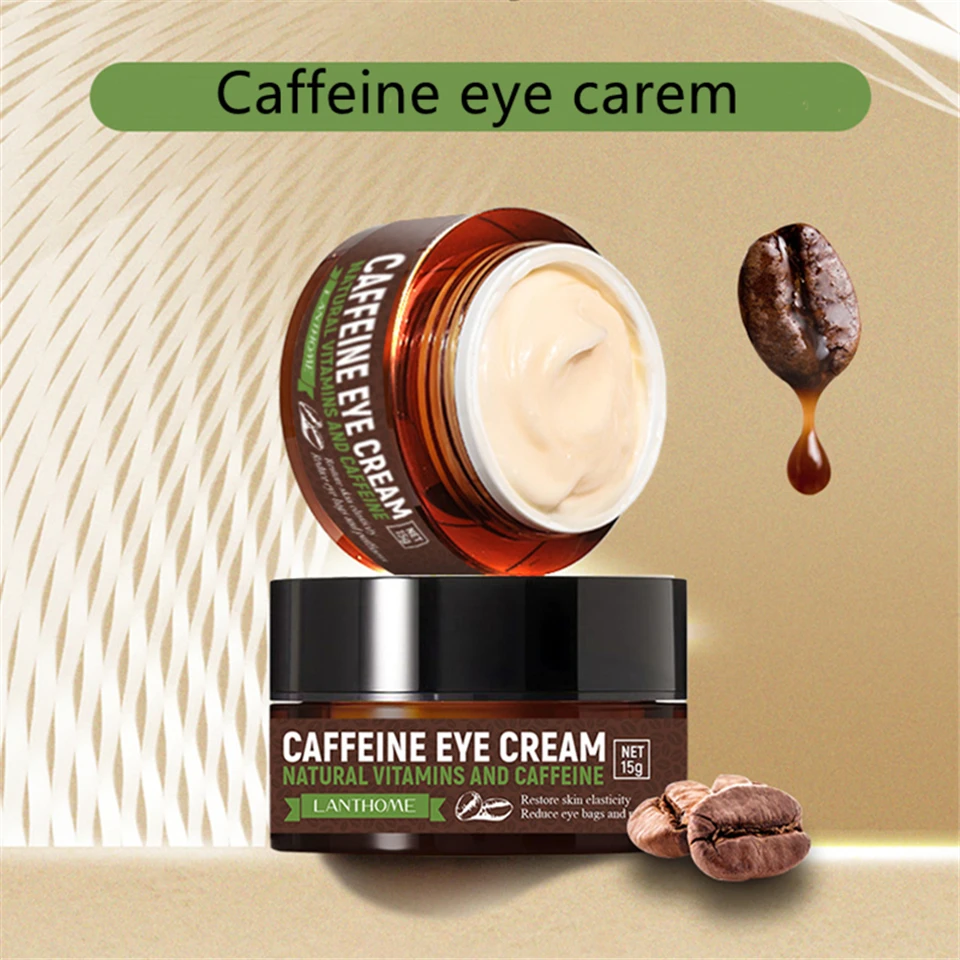 

2 pcs Caffeine Eye Cream for Remove Wrinkles Anti-Aging Dark Circles Under Eye Treatment for Eyelids and Under Eye Area Unisex