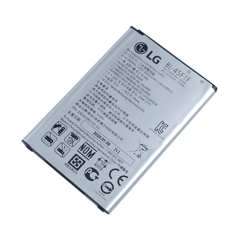 Оригинальный аккумулятор для LG k8 K4 K3 M160 Aristo MS210 2410 мАч X230K X240K LV3 мАч|Аккумуляторы