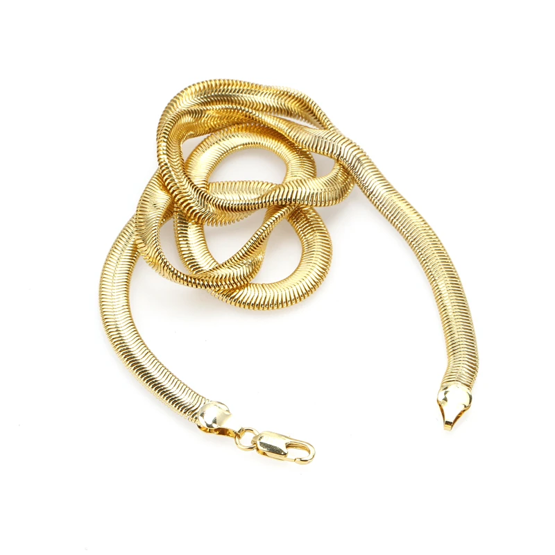 20 дюймов Золотая цветная змеиная цепь ожерелье для женщин и мужчин летние