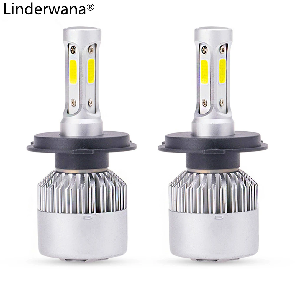 2 шт. Автомобильные светодиодные лампы H4 H7 светодиодный 3 H11 9004 9005 9006 9007 72 Вт 6500