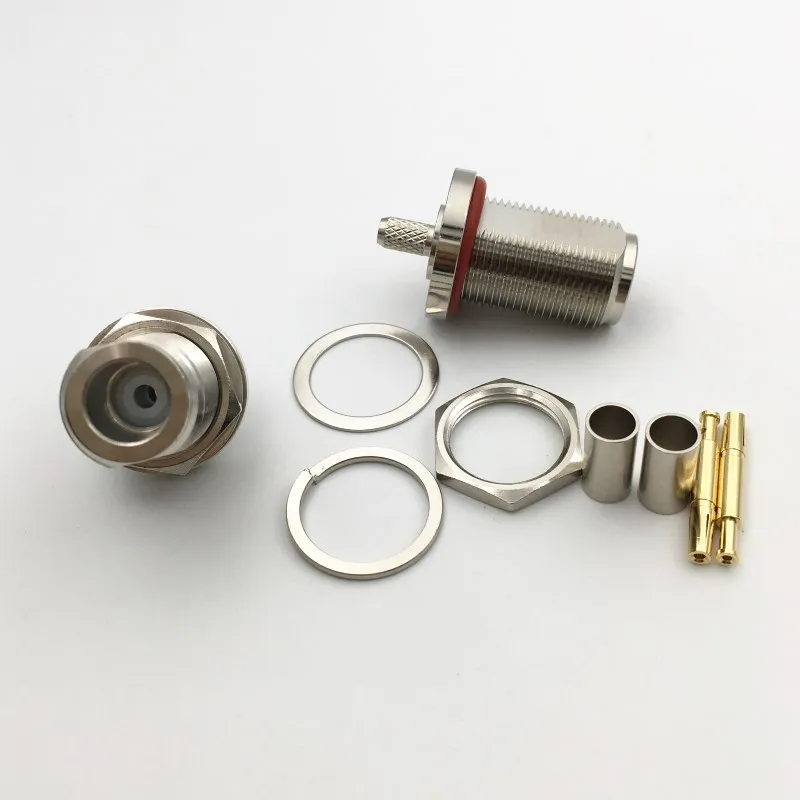 1 шт. латунный N гнездовой разъем водонепроницаемый круг припоя обжимной для RG58