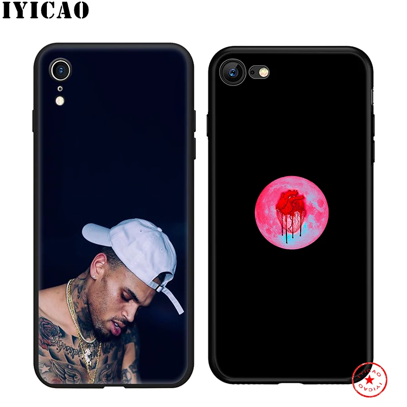 IYICAO Chris коричневый рэп мягкий чехол для телефона iPhone 11 Pro XR X XS Max 6 6S 7 8 Plus 5 5S SE