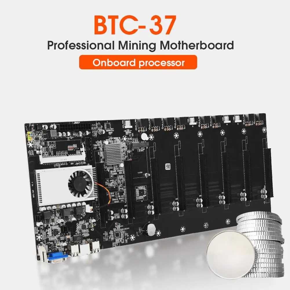 

Материнская плата BTC 37 для майнинга, материнская плата с поддержкой SODIMM DDR3/DDR3L 1066/1333/1600 МГц, материнская плата для майнинга