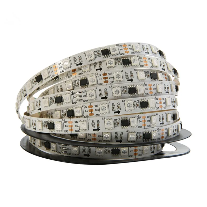 WS2811 5050 SMD RGB полоса Адресуемая 30/48/60 светодиодов/м Светодиодные пиксели 5 м/рулон