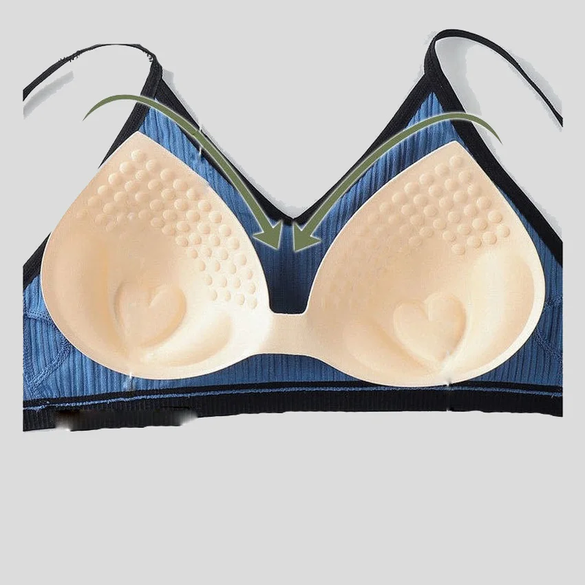 

Women Crop Top Seamless Underwear Ladies Solid Color Sexy Lingerie Removable Padded Female Fashion Camisole