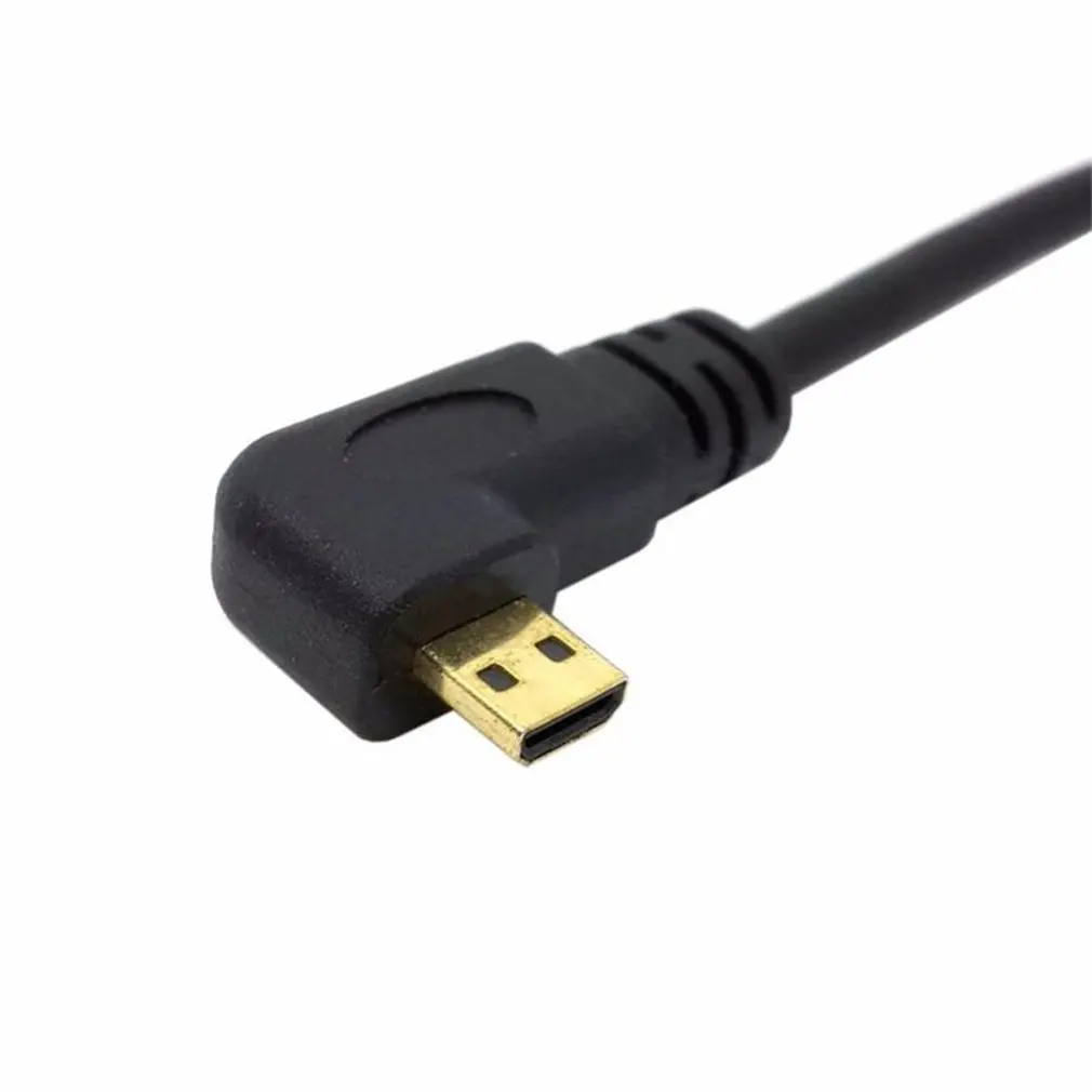 

0.5 Meters Plug & Play Durable Right Angled 90D Micro HDMI-compatible to HDMI-compatible Male HDTV Cable for Cell Phone & Tablet