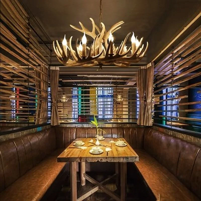 Американский Европейский кантри ветка старинный ретро LED подвесной светильник