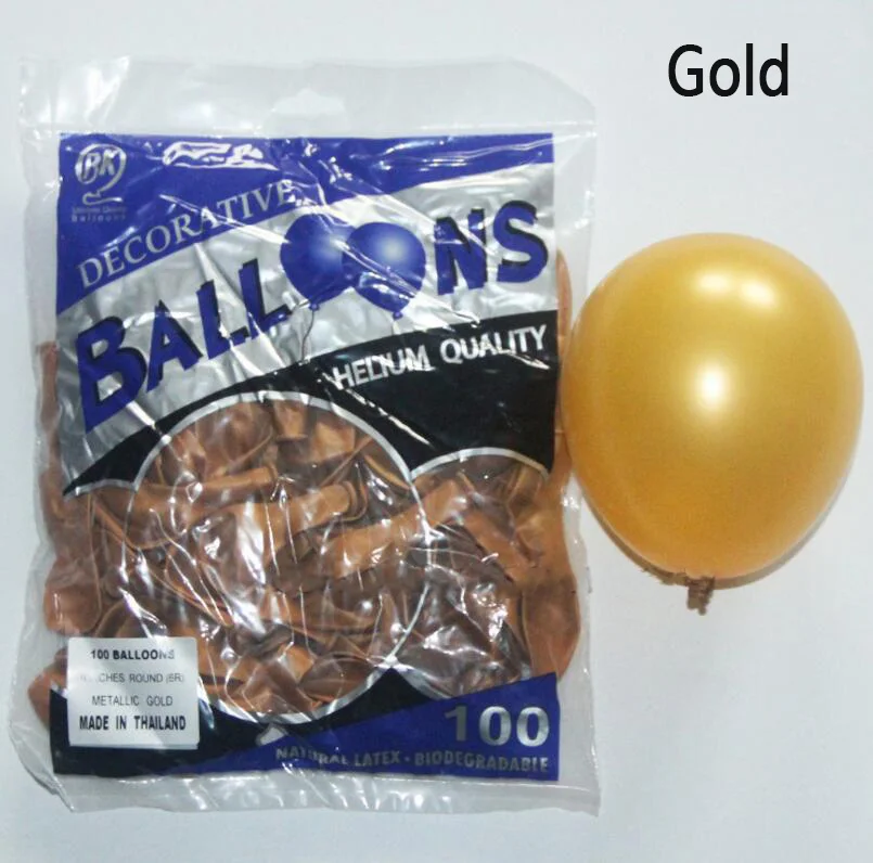 gold 100 шт 5 дюймов конфеты Макаруны латексные шары, Гелий шары для вечерние, свадебные, детские игрушки, вечерние шары - Цвет: gold