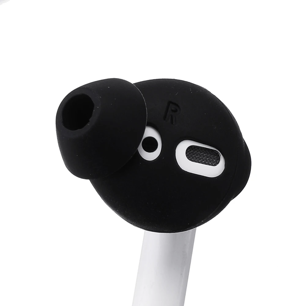 3 пары + 1 чехол для наушников накладки iphone-Airpods силиконовые на наушники