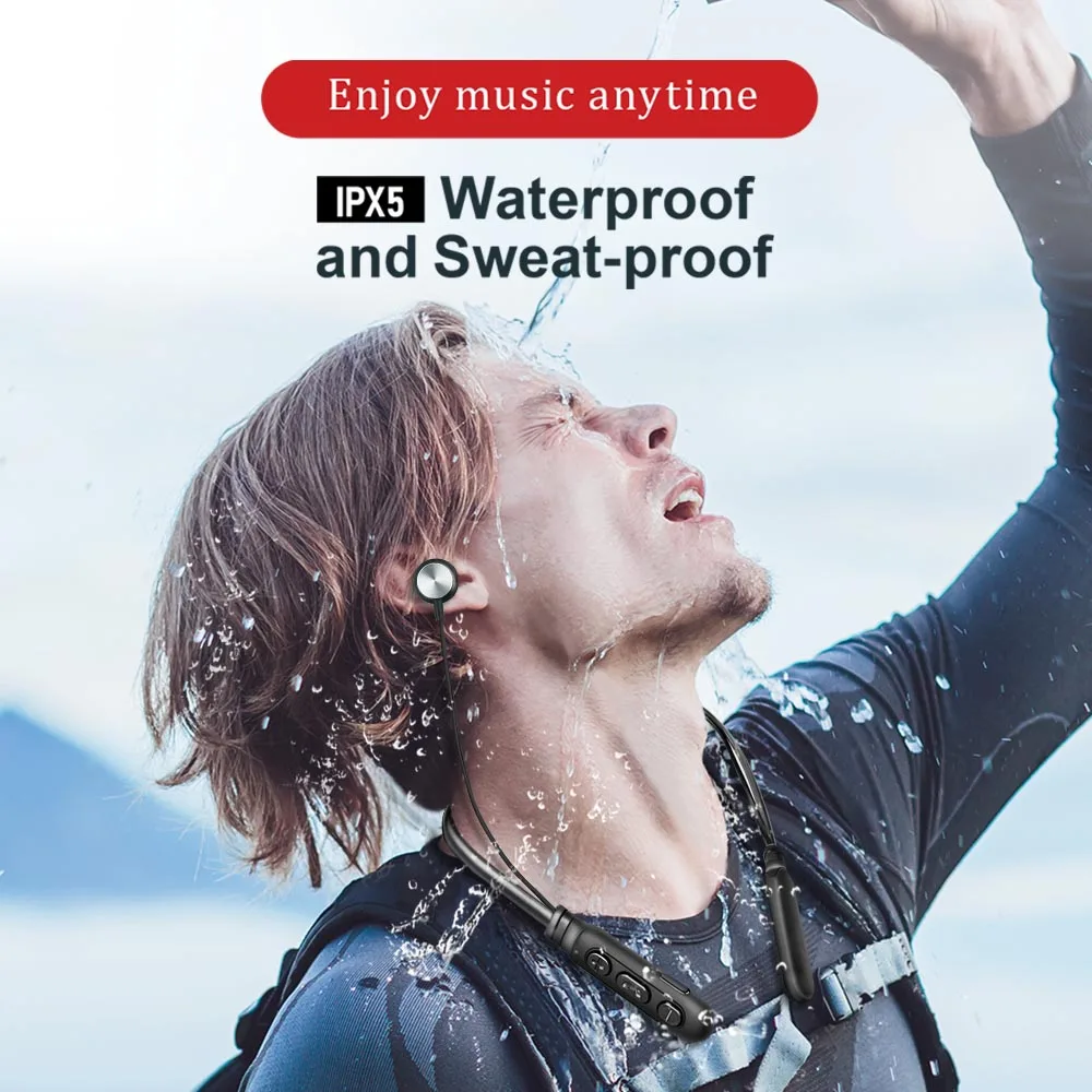 TOMKAS TWS 5 0 беспроводная Bluetooth гарнитура шейные спортивные наушники