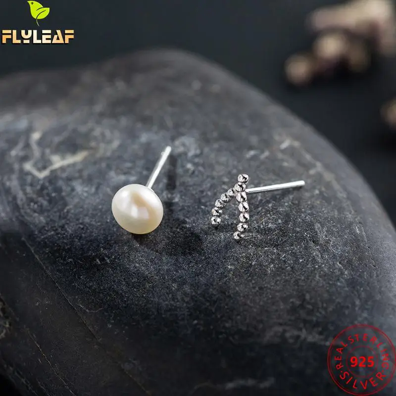 

Natural Freshwater Pearl 100% 925 Sterling Silver Stud Earrings For Women Fine Jewelry Earings Fashion Jewelry Christmas Gift