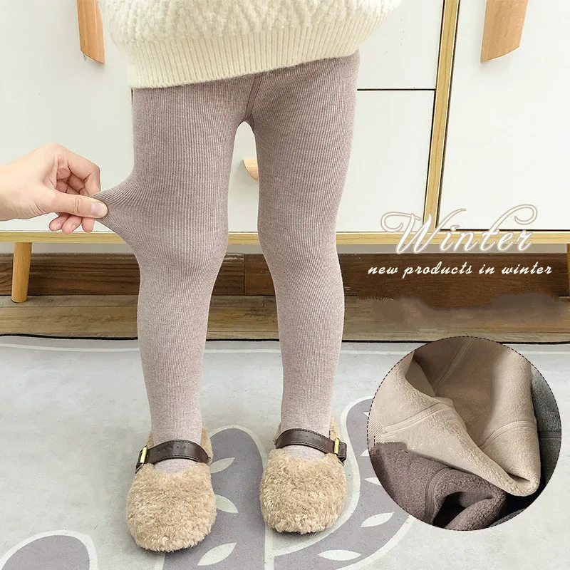 Зимние колготки для девочек Теплые вельветовые малышей новорожденных Leotardos