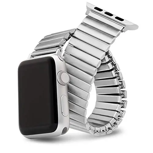 

Elastische Horlogeband Voor Iwatch 38Mm 40Mm 44Mm 42Mm Vrouw Roestvrij Stalen Band Voor Apple Horloge Serie 6 5 4 3 Se 2