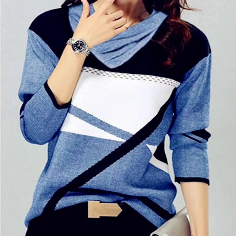 

Women Tees Female 2022 Big Large Spring Full Long Sleeve Boho Sexy Casual Tops Femme Warm Winter Ladies T Shirts Plus Sizes