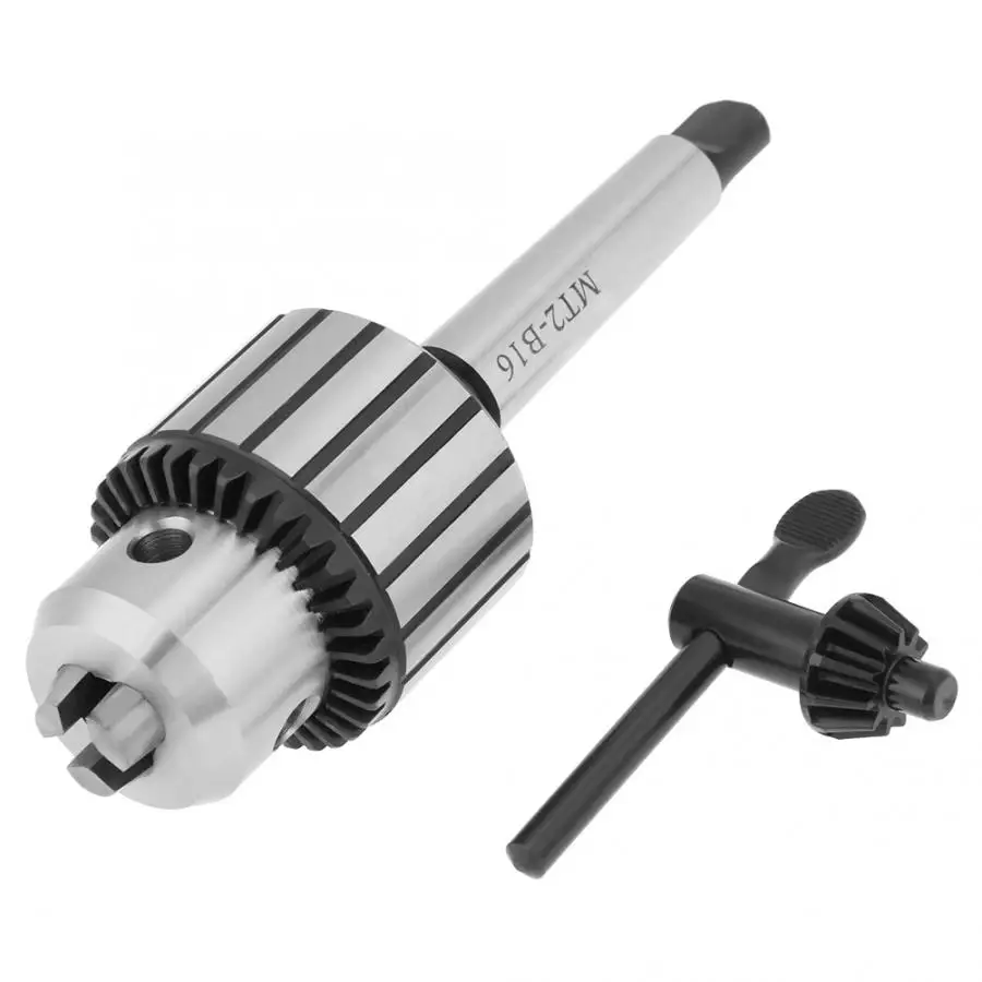 

1-13mm Capacity Carbide Steel MT2-B16 Arbor Key Type Drill Chuck Mini Lathe Tool Key Type Drill Chuck